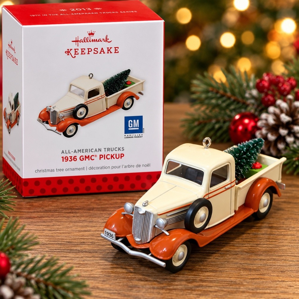 Hallmark Keepsake 2013 All-American Trucks 1936 GMC Pickup Christmas Ornament